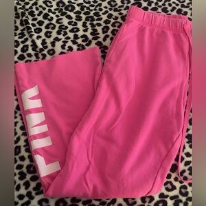 victoria secret pink wide leg straight campus sweats